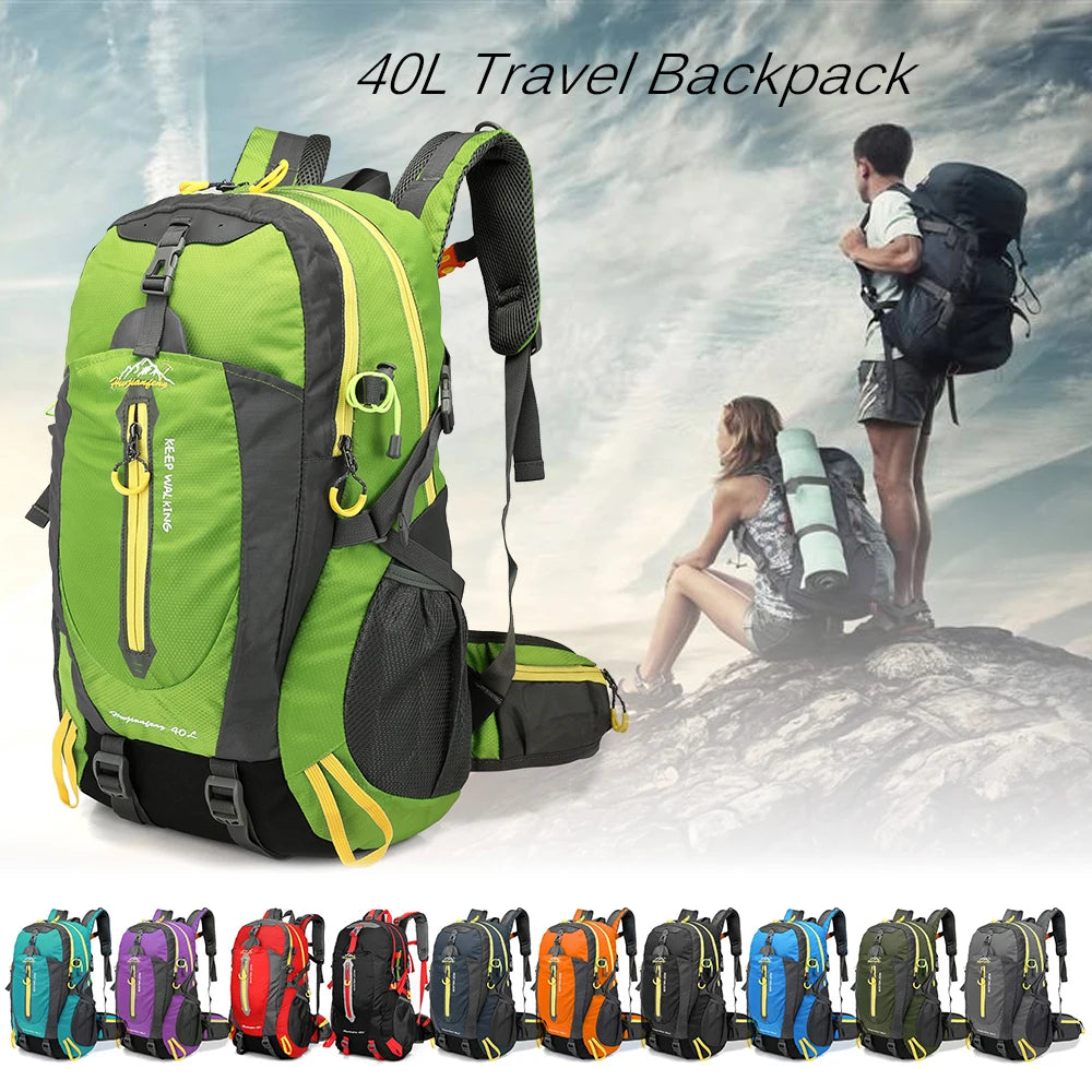 40L Water-Resistant Travel Backpack